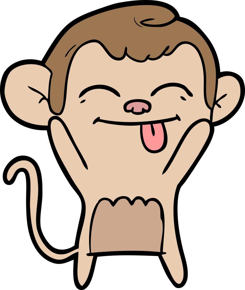 funny cartoon monkey vector