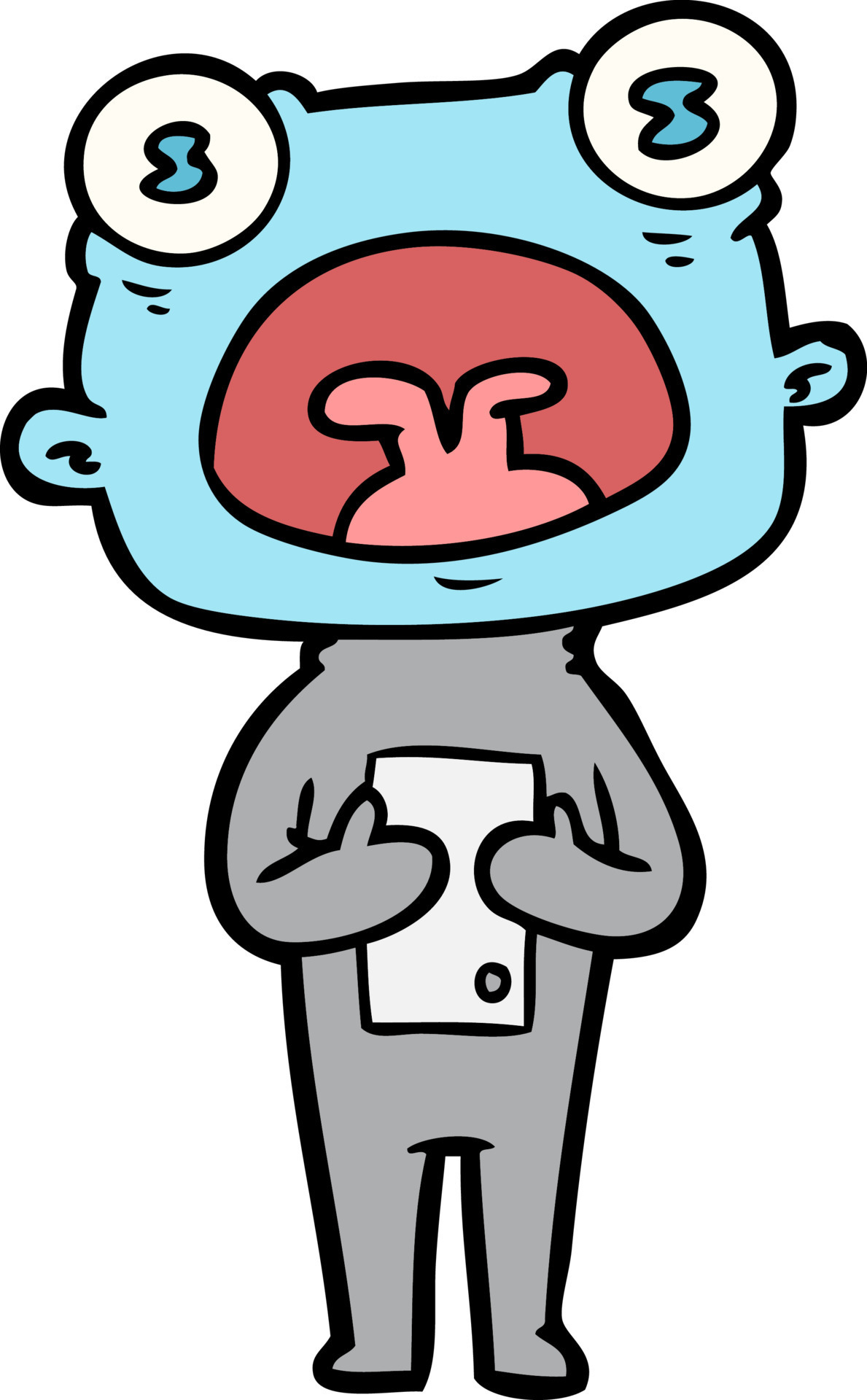 cartoon weird alien communicating 12549557 Vector Art at Vecteezy