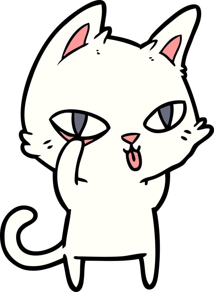 cartoon cat staring vector