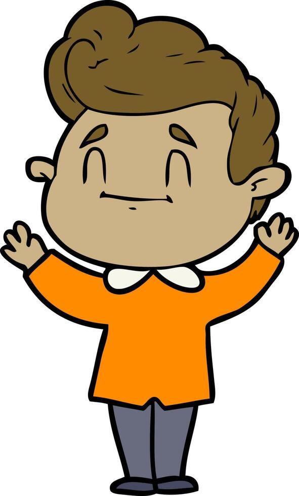 happy cartoon man vector