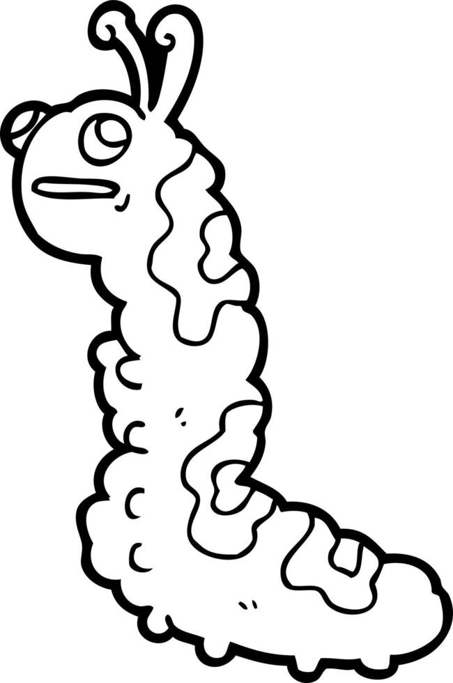 funny cartoon caterpillar vector