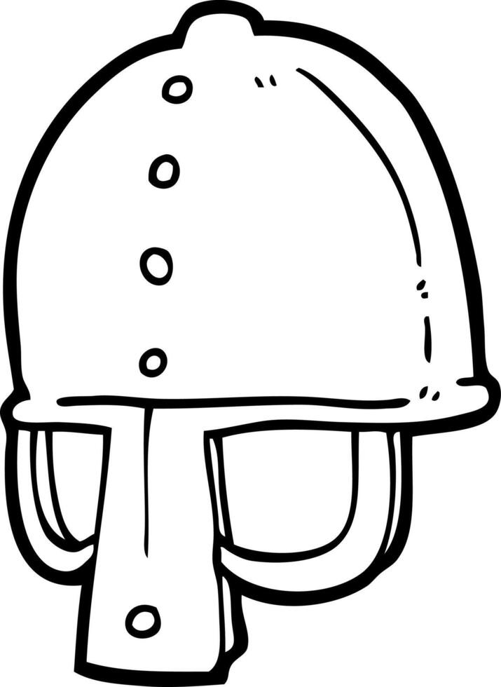 cartoon medieval helmet vector