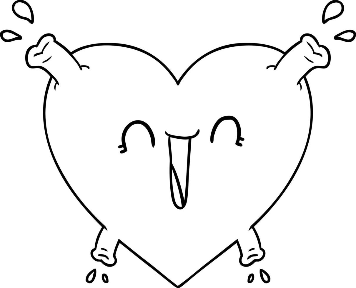 corazón sano de dibujos animados vector