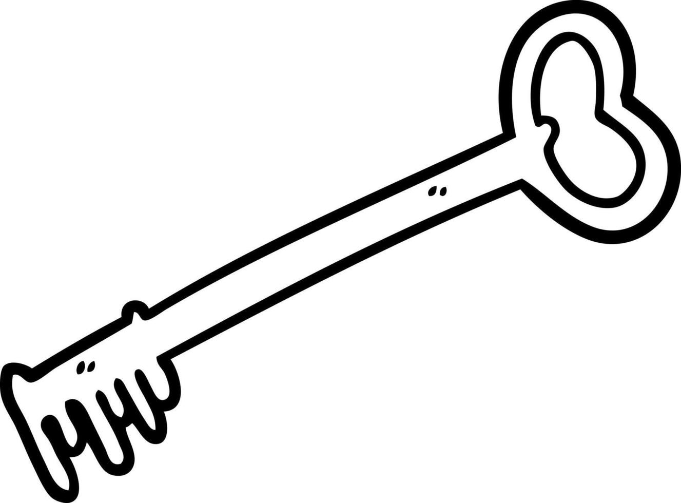 cartoon fancy old key vector