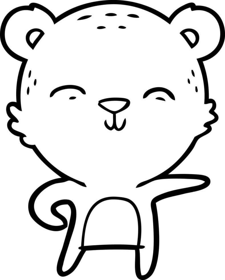 happy cartoon bear vector