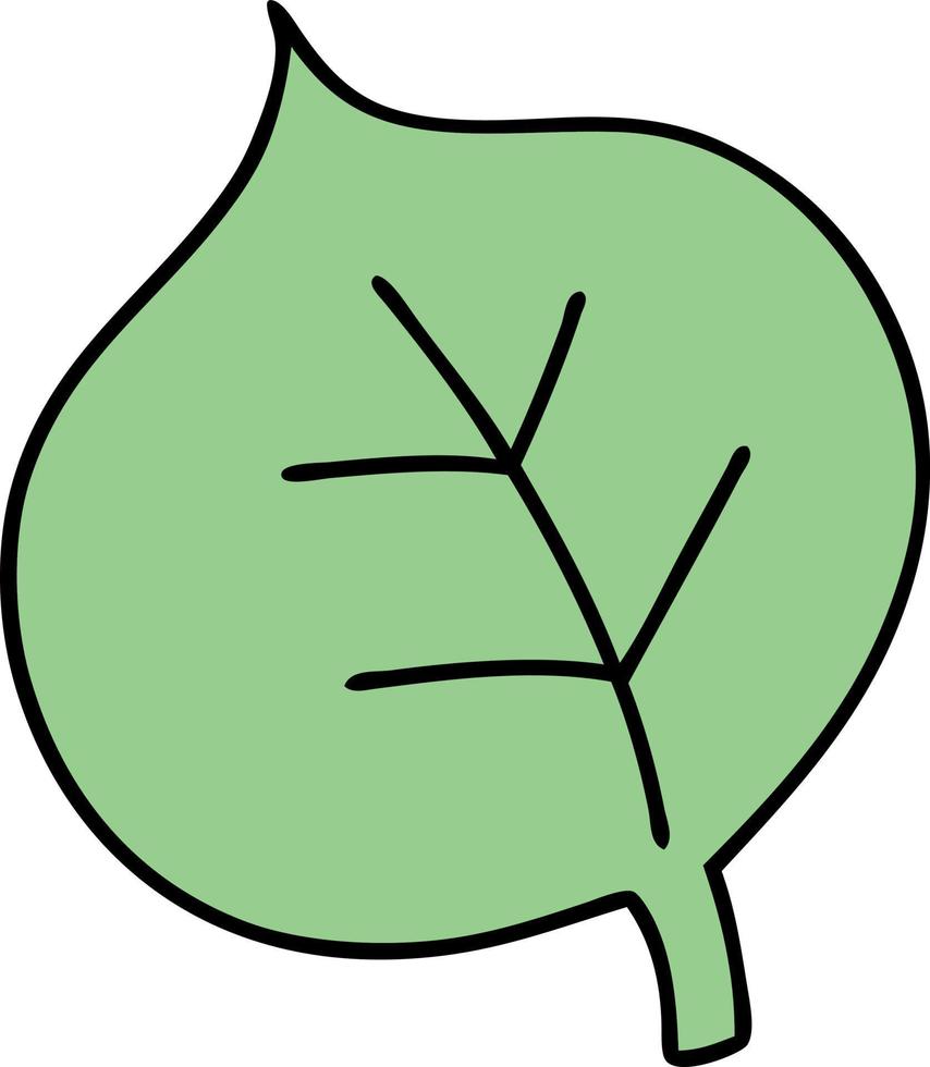 dibujos animados de una hoja simple pero magnífica vector