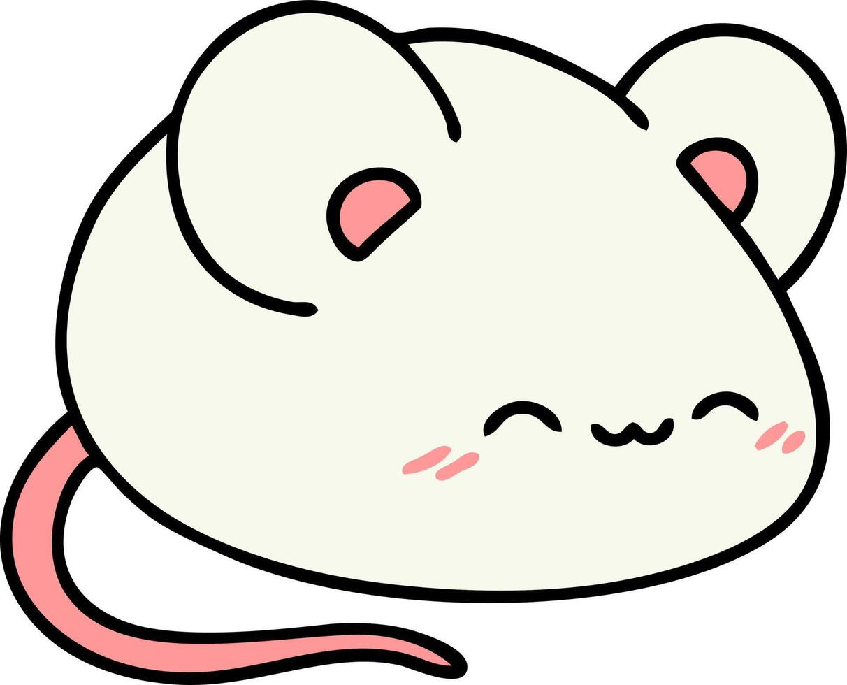 cartoon of a cute mouse vector