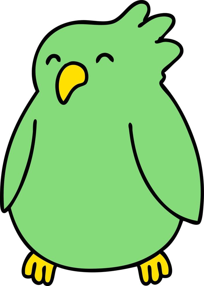 cartoon of a bird most likely a parrot of some kind vector