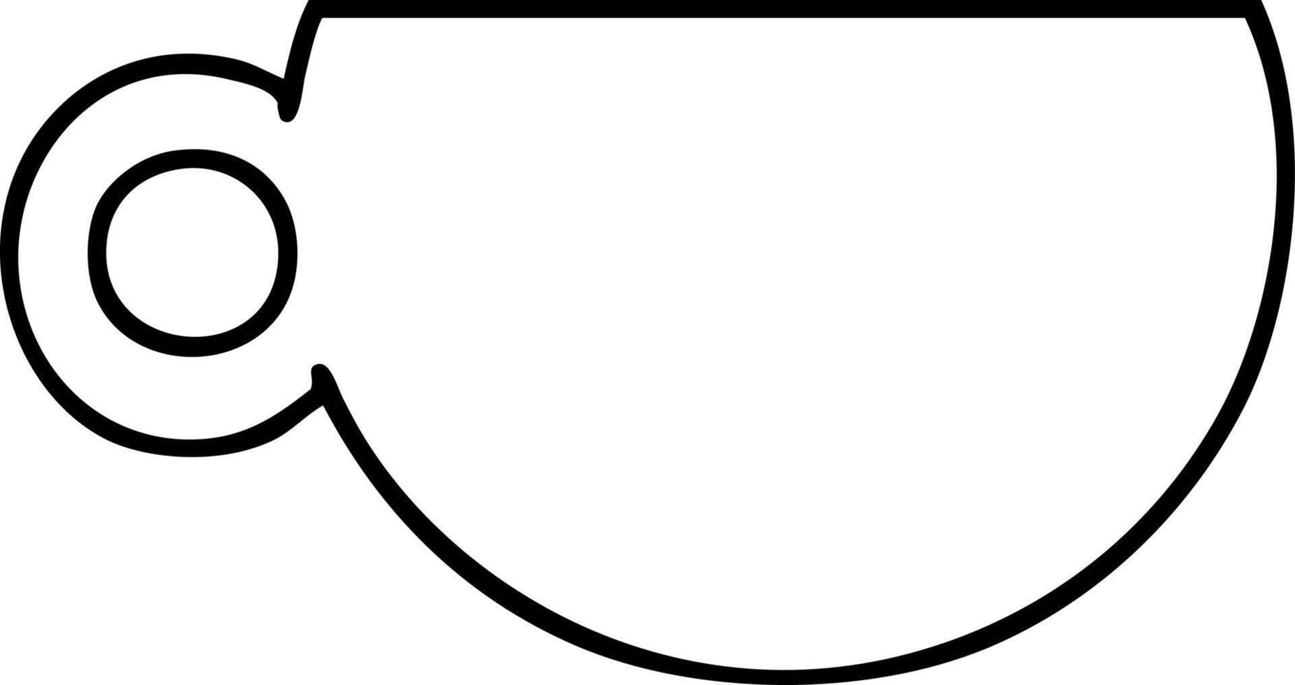 line doodle of a coffee or tea cup vector