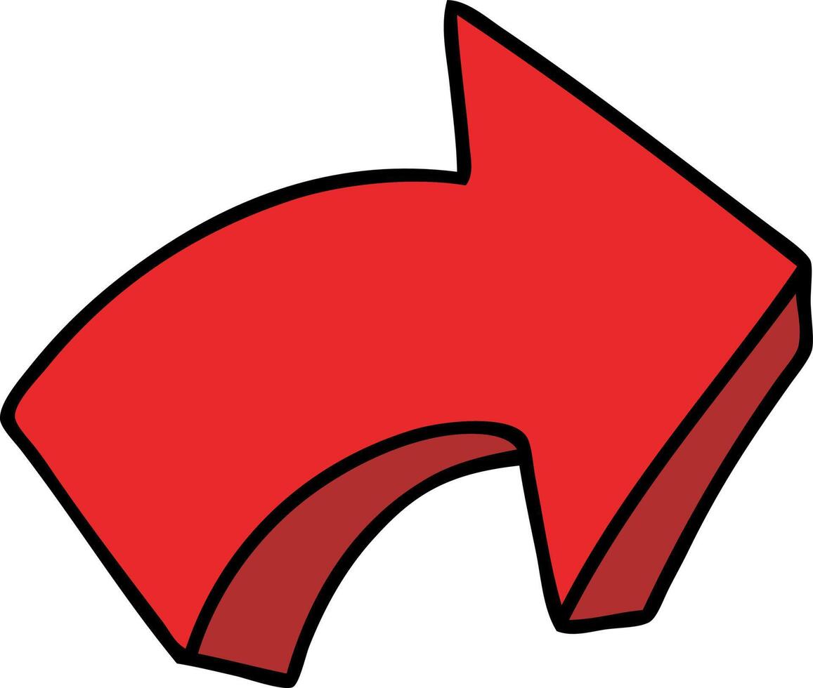cartoon of a pointing arrow vector