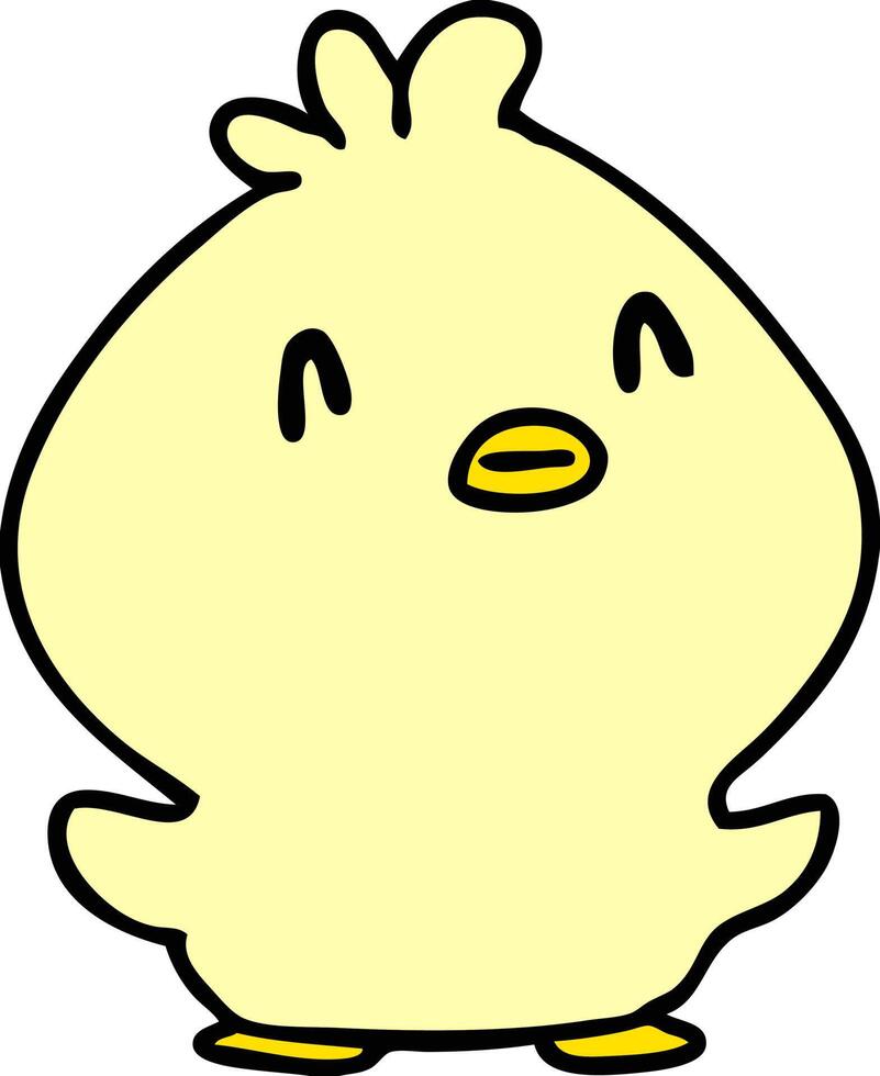 cartoon of a happy little chick vector