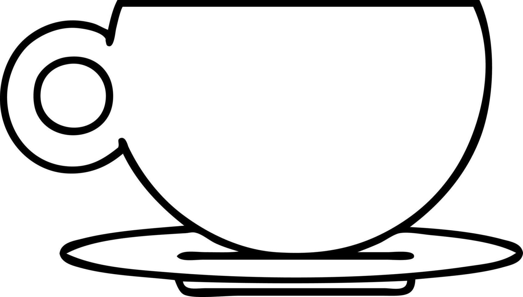line doodle of a coffee or tea cup vector