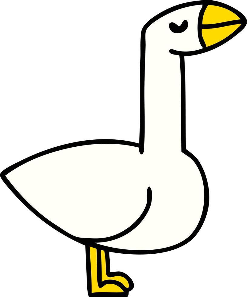 cartoon of a proud goose vector