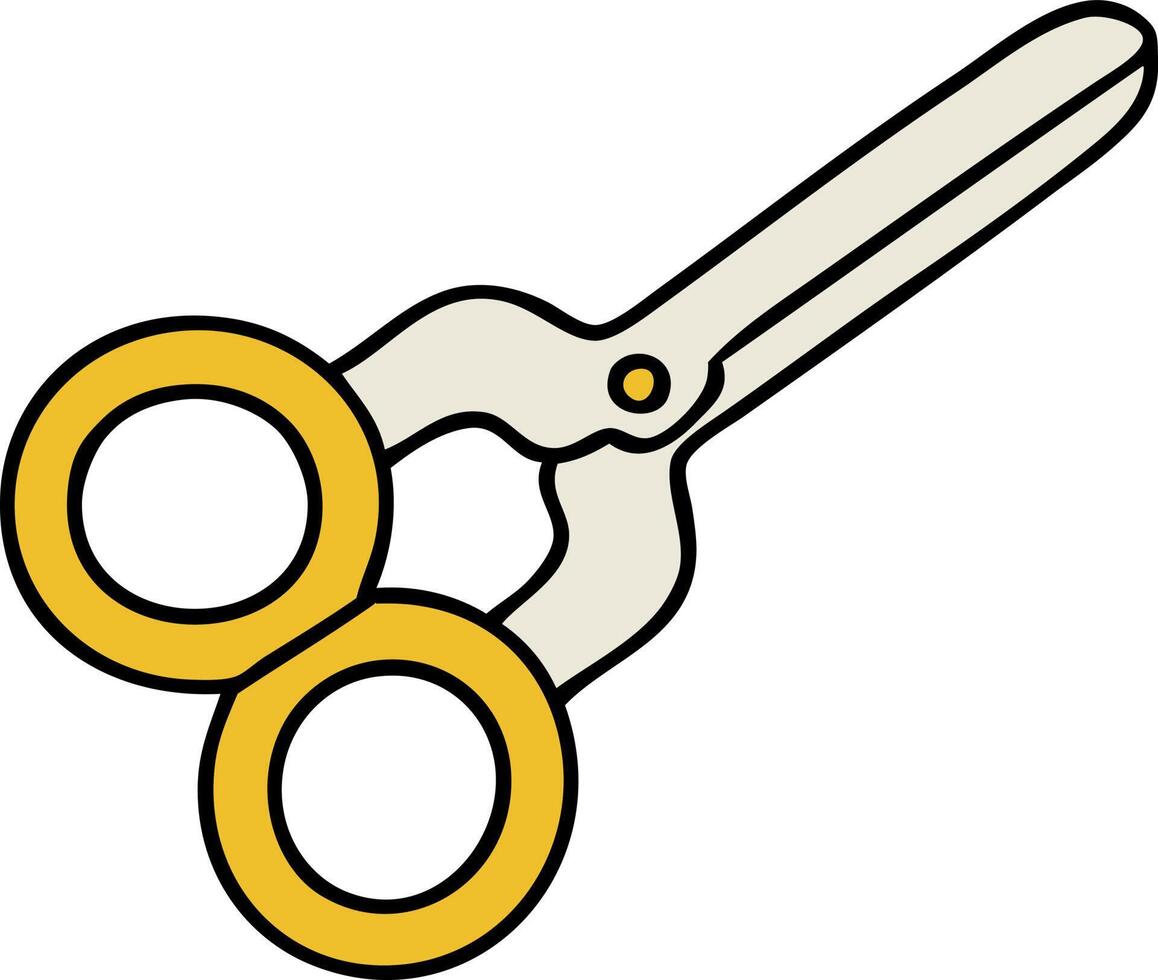 cartoon of a pair of scissors vector