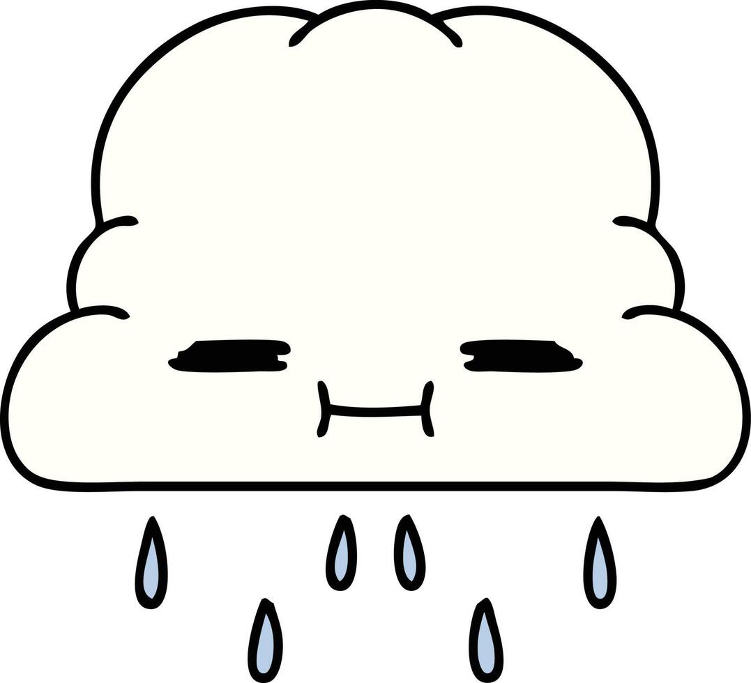 cartoon of a cloud raining down on you with indifference vector