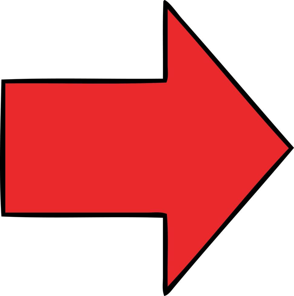cartoon of a pointing arrow vector