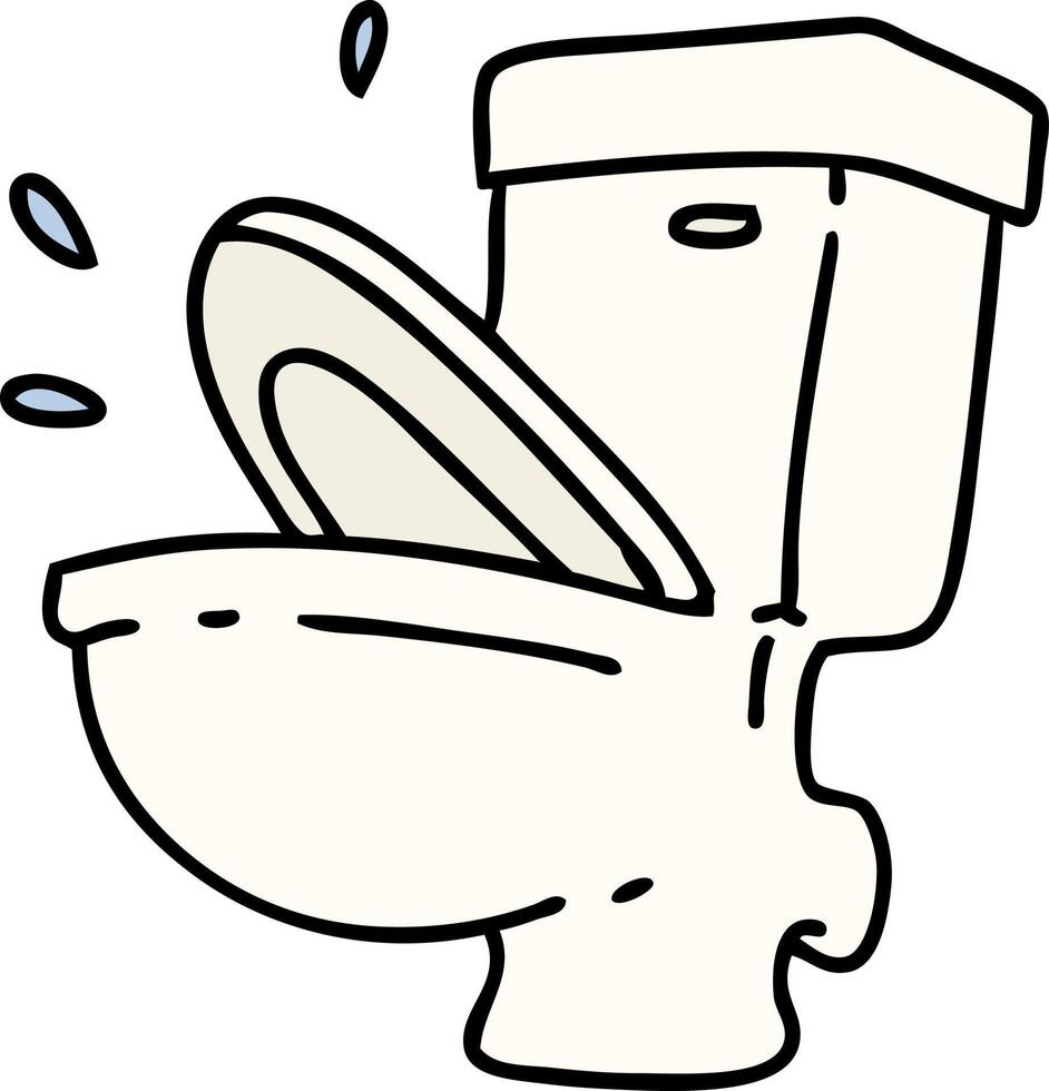 cartoon of a toilet talking or flushing vector