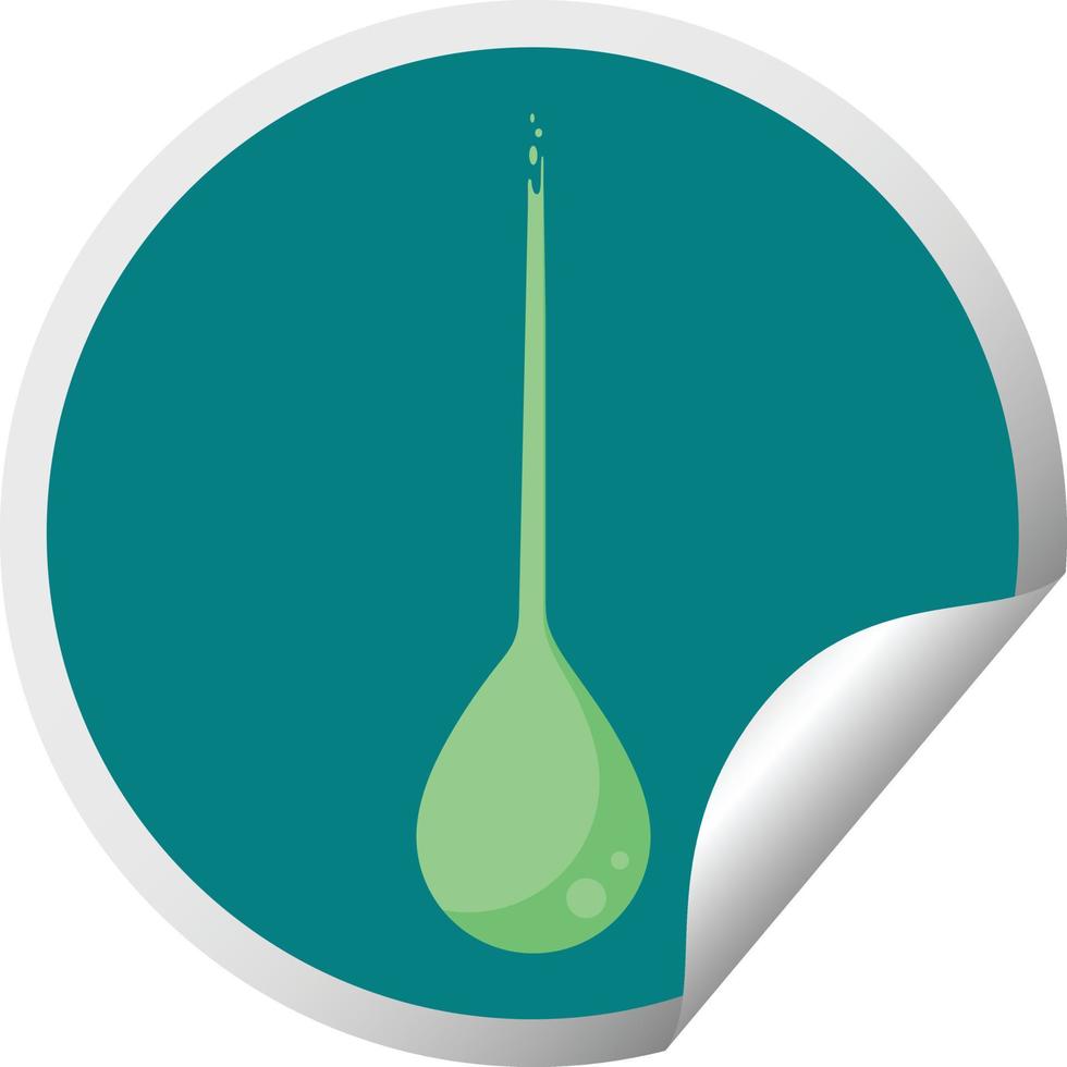 slime drip graphic vector illustration circular sticker