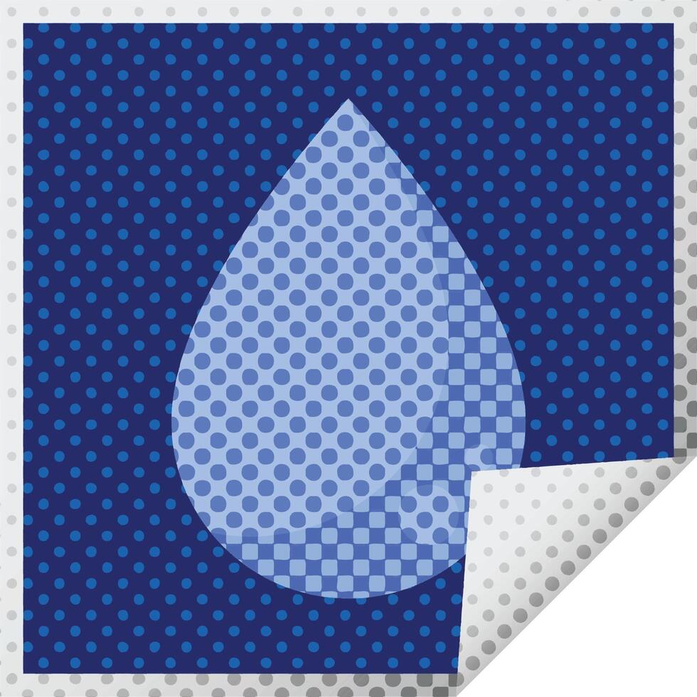 raindrop graphic vector illustration square sticker