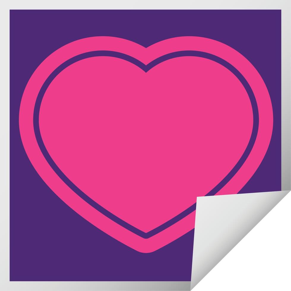 heart graphic vector square peeling sticker