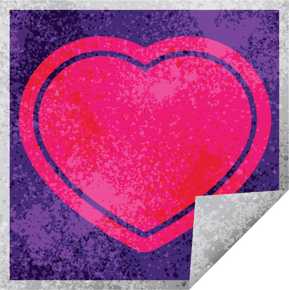 heart graphic vector square peeling sticker