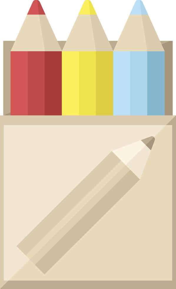 pack of coloring pencils graphic vector illustration icon