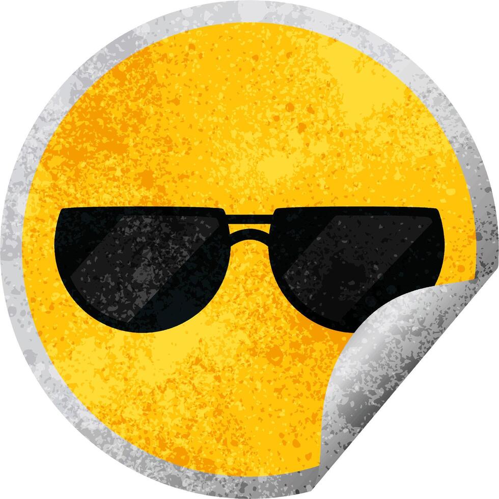 sunglasses graphic vector illustration circular sticker