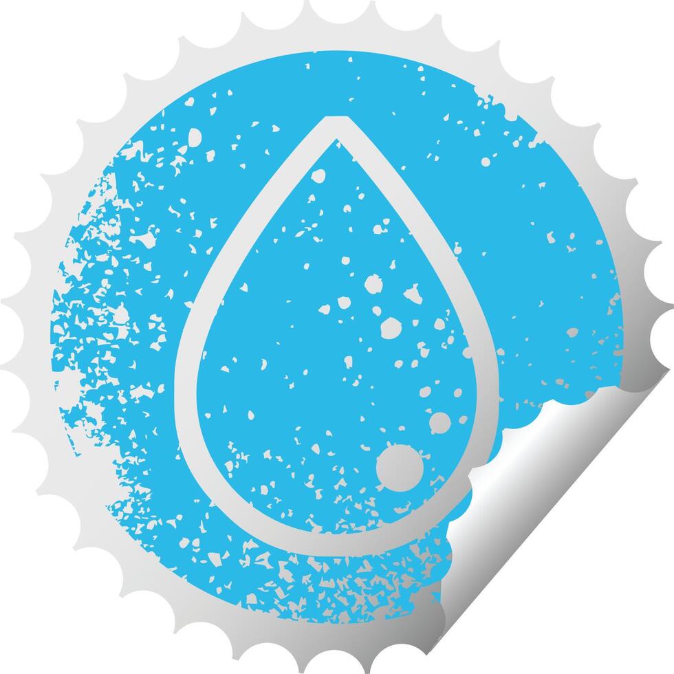 blood drop graphic distressed sticker illustration icon vector