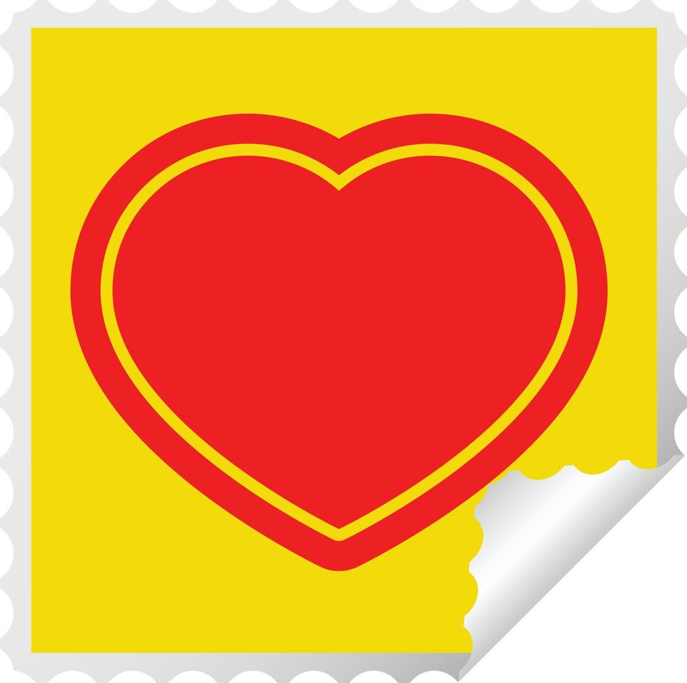 heart graphic vector square peeling sticker