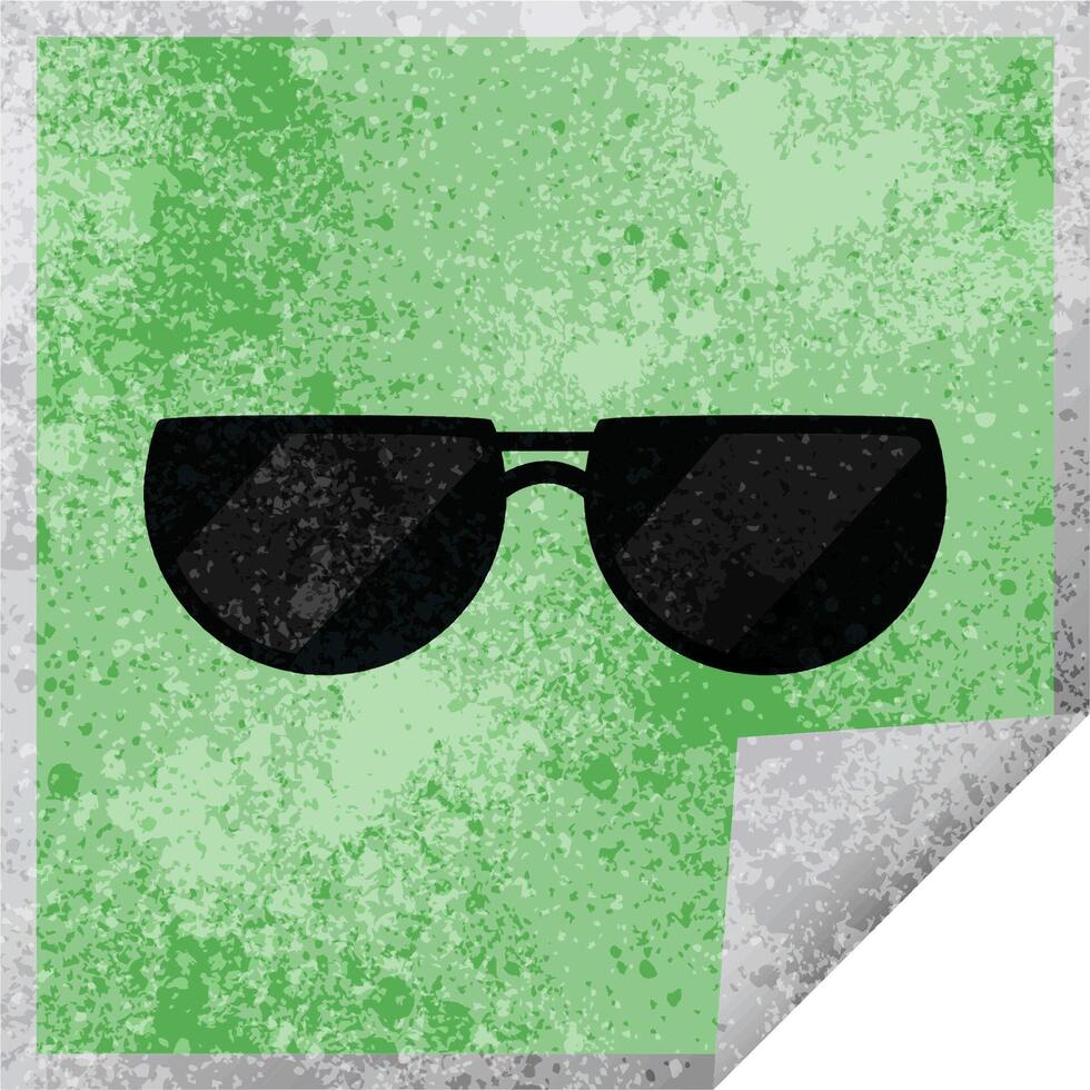 sunglasses graphic vector illustration square sticker 12550942 Vector