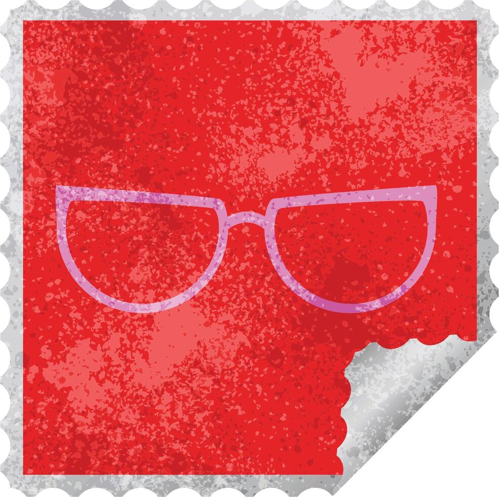 spectacles graphic vector square peeling sticker