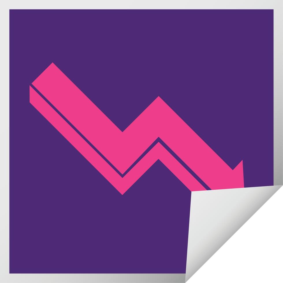 performance arrow graphic vector square peeling sticker