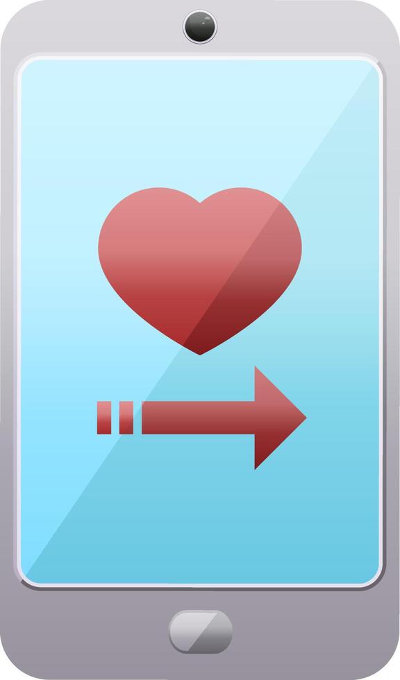 dating app on cell phone graphic vector illustration icon