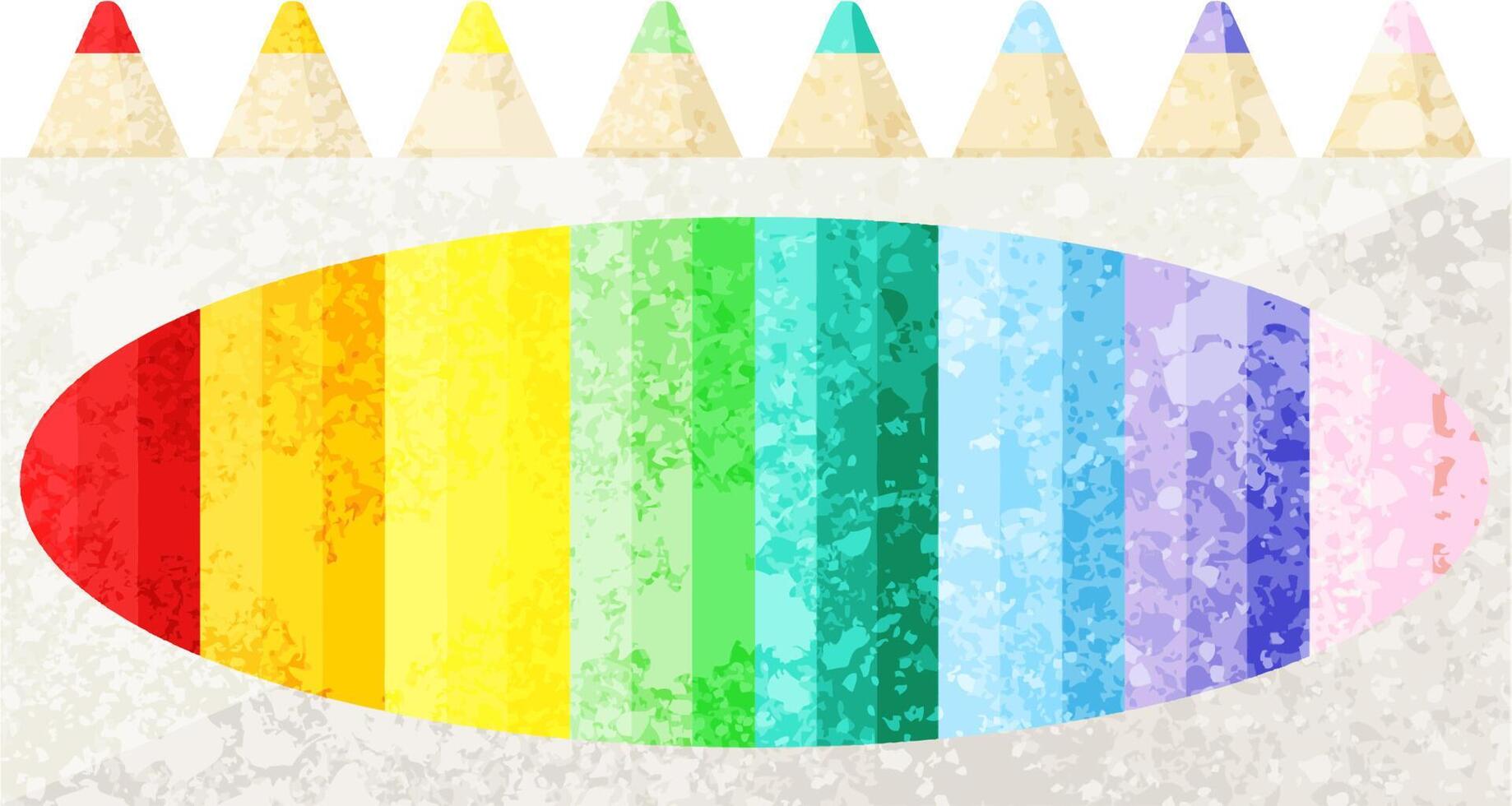 pack of coloring pencils graphic vector illustration icon