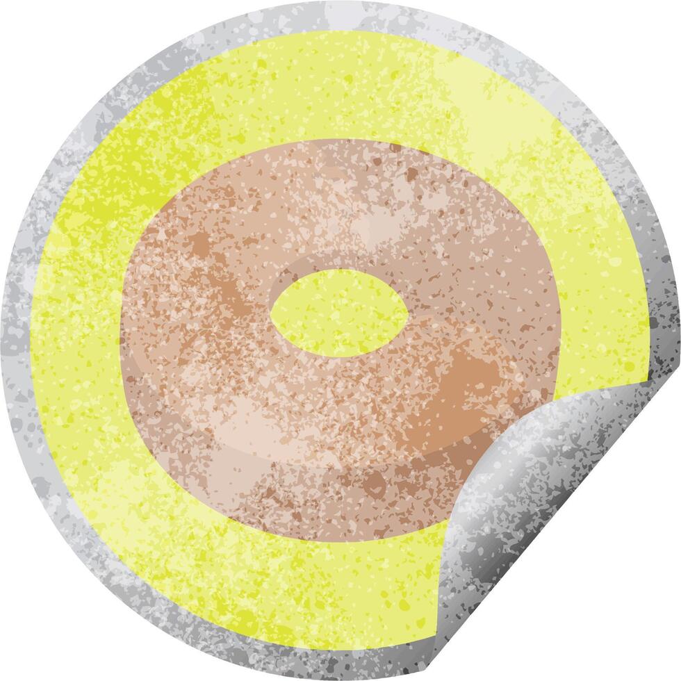 donut graphic vector illustration circular sticker