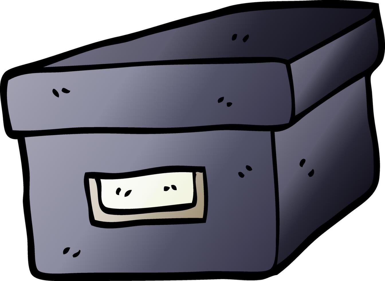 vector gradient illustration cartoon old filing box