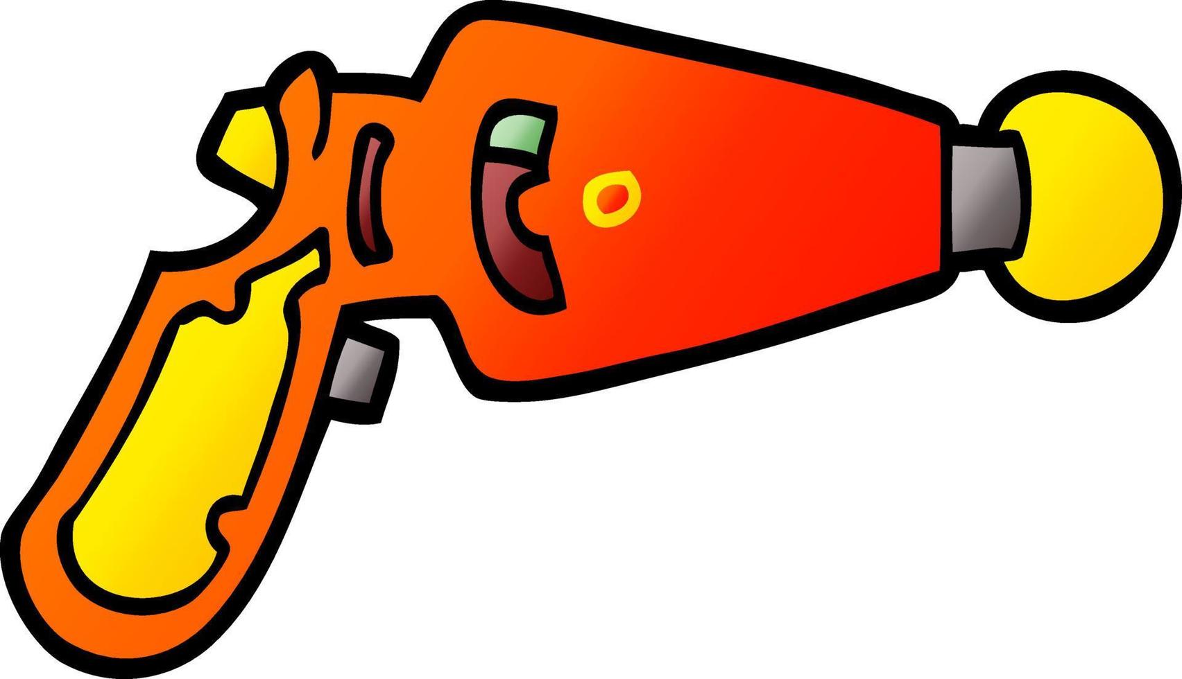 pistola de rayos de dibujos animados de ilustración de degradado vectorial vector