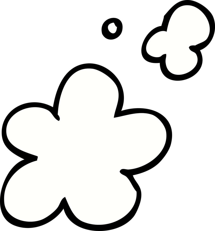 hand drawn doodle style cartoon smoke clouds vector