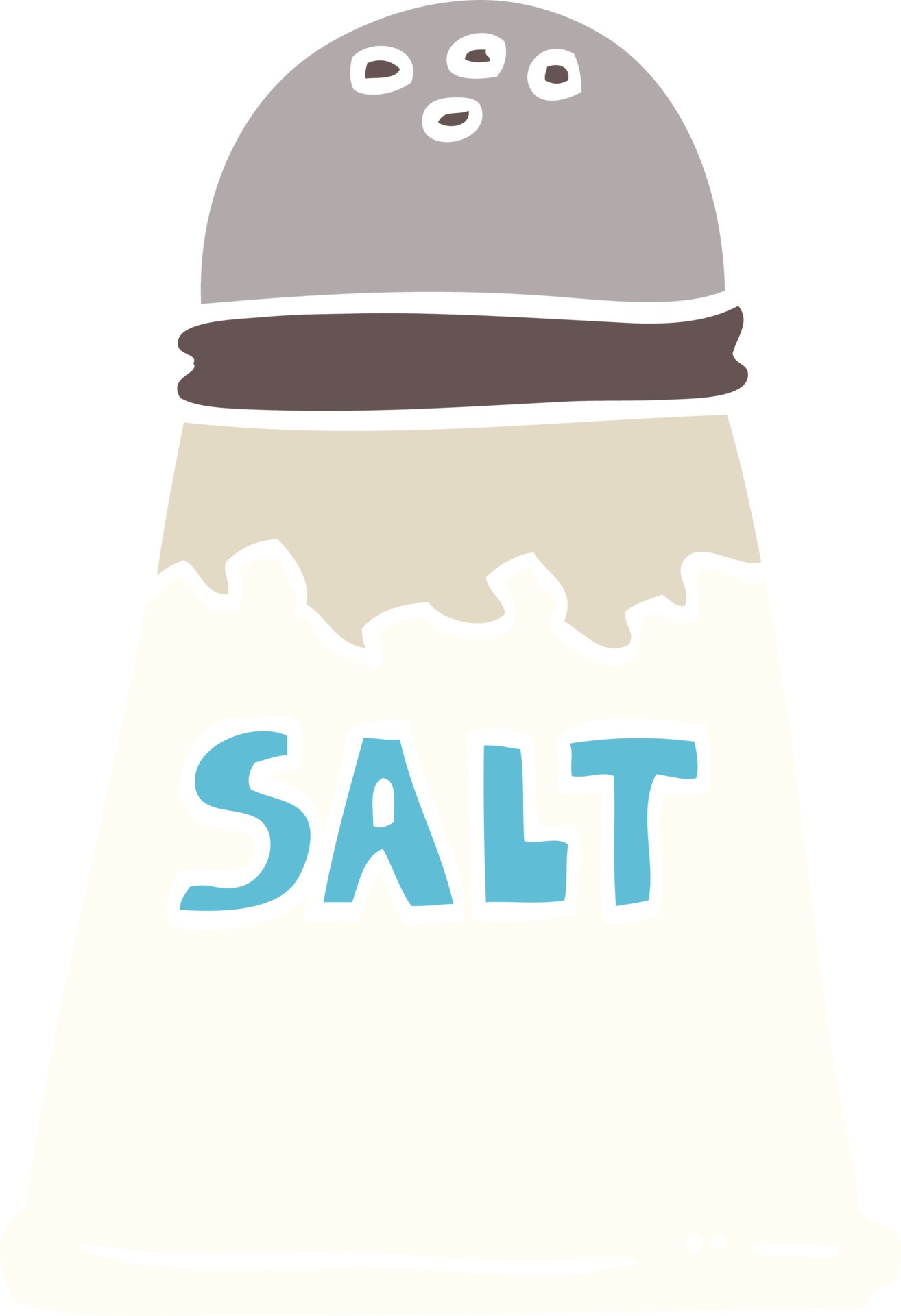 flat color illustration cartoon salt shaker 12551466 Vector Art at Vecteezy