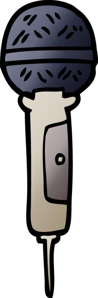 vector gradient illustration cartoon microphone