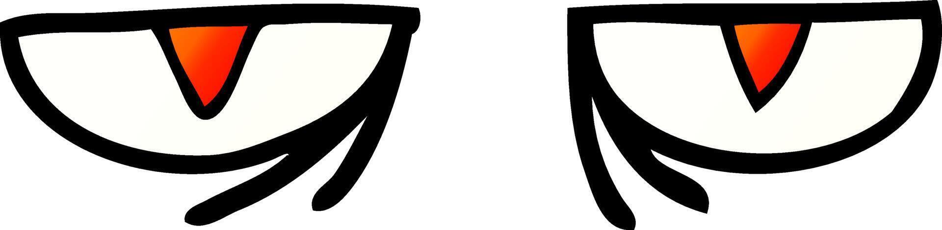 vector gradient illustration cartoon evil eyes