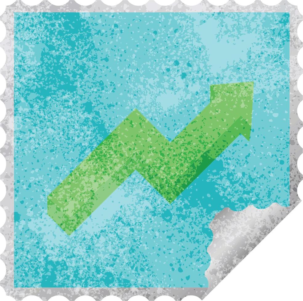 performance arrow graphic square sticker stamp vector