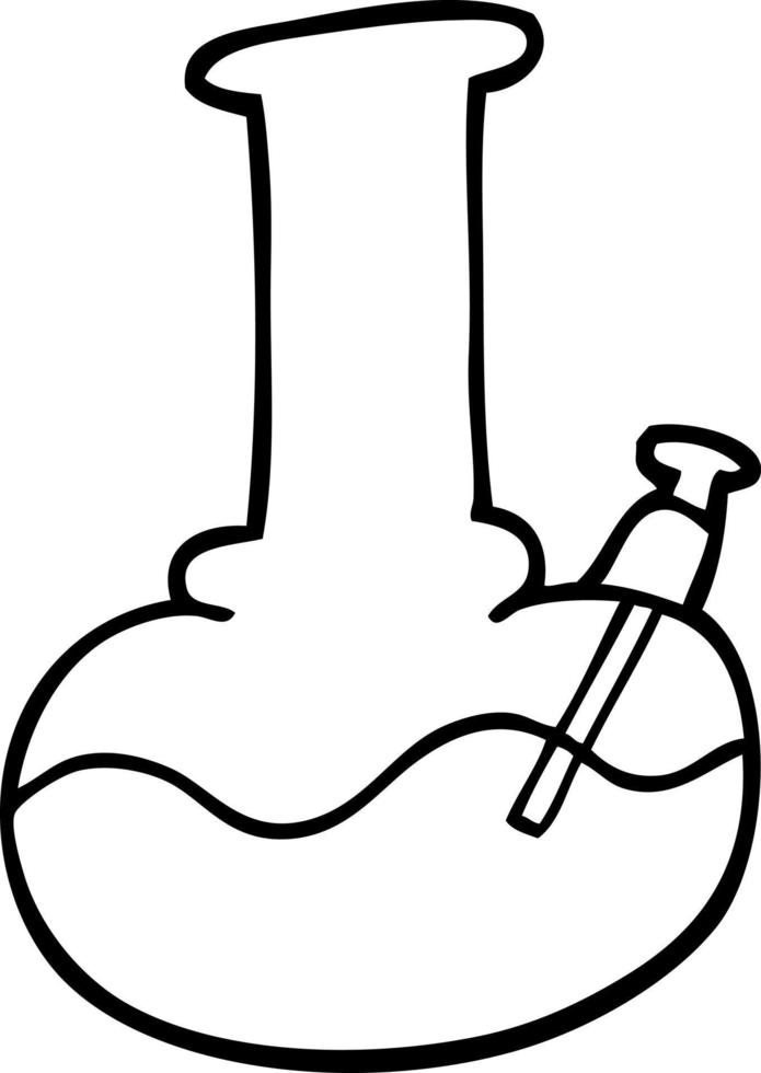 black and white cartoon water pipe vector