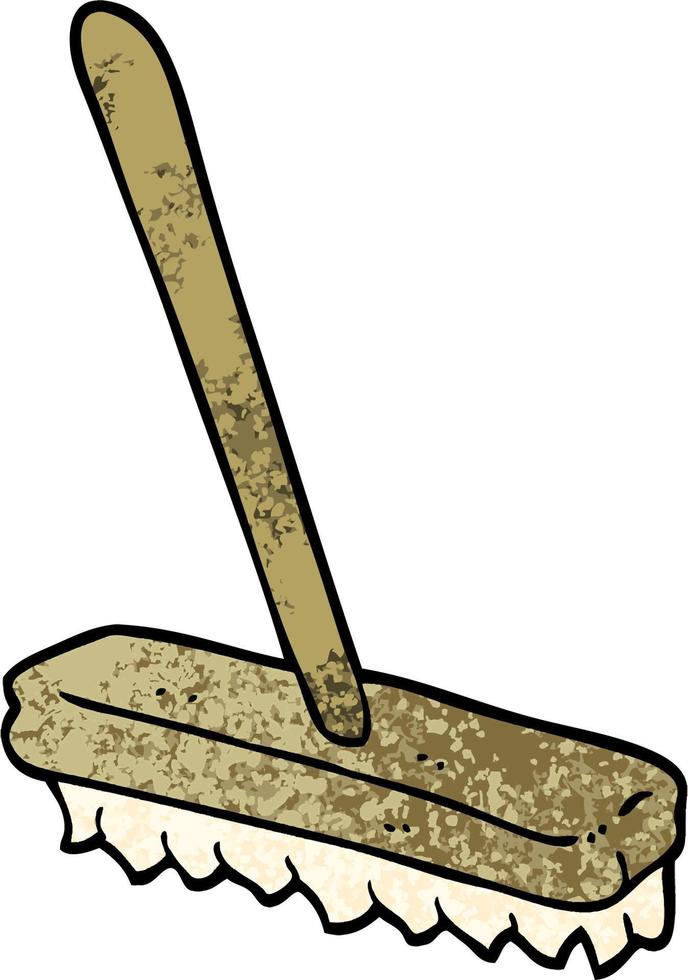 grunge textured illustration cartoon sweeping brush vector