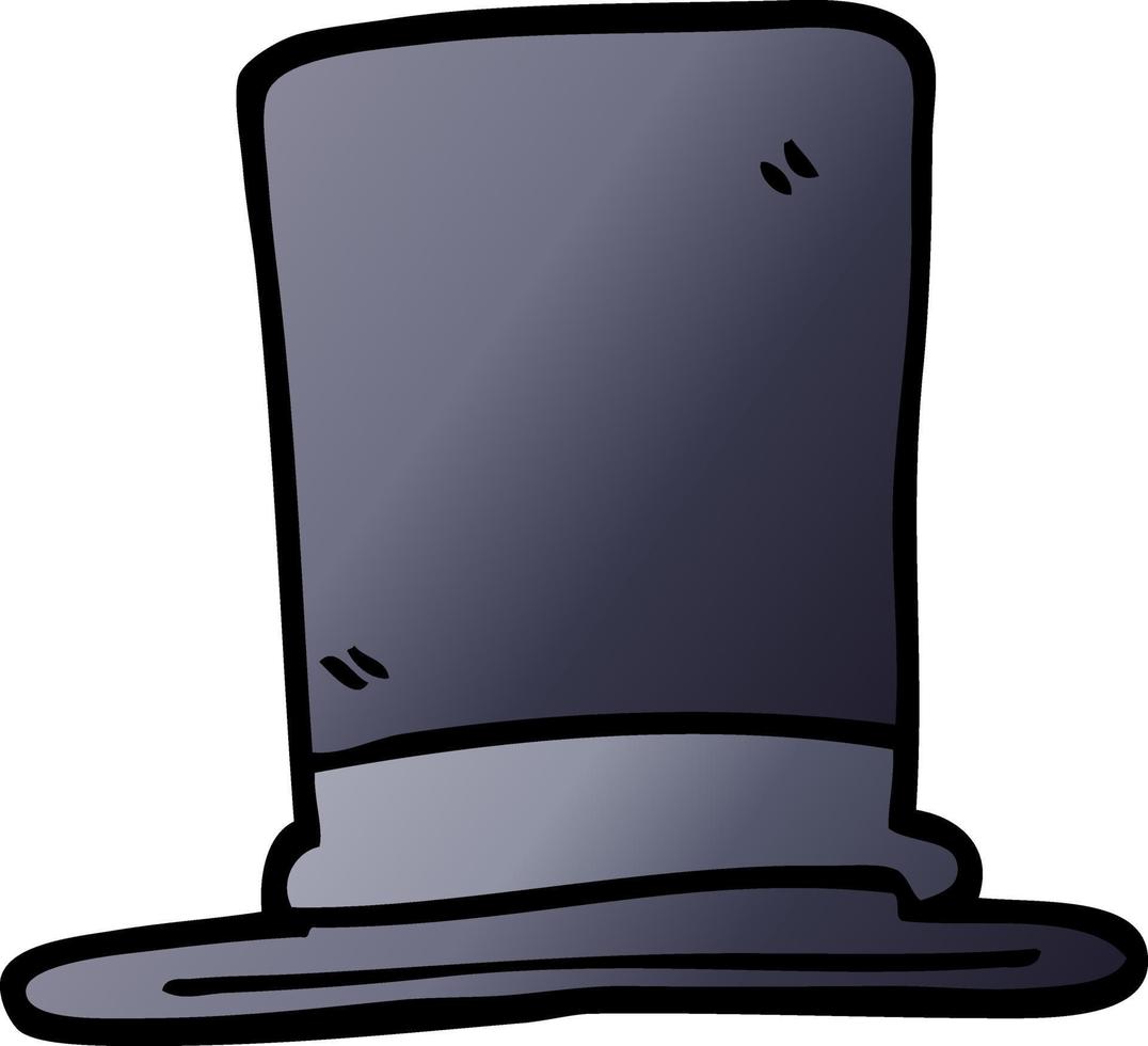 vector gradient illustration cartoon top hat