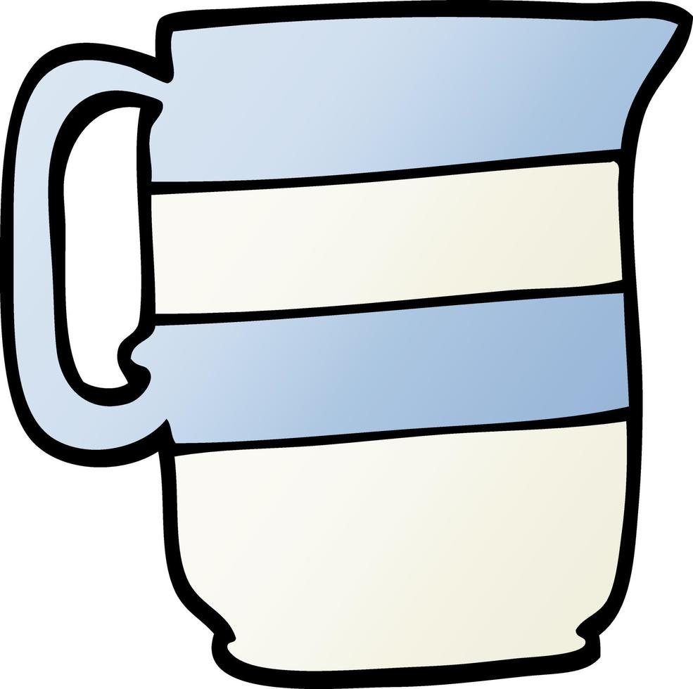 vector gradient illustration cartoon milk jug