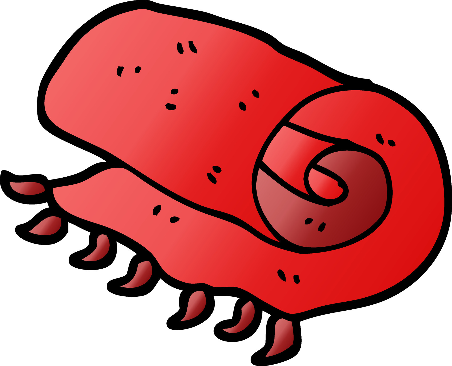 vector gradient illustration cartoon rolled up blanket 12551676 Vector