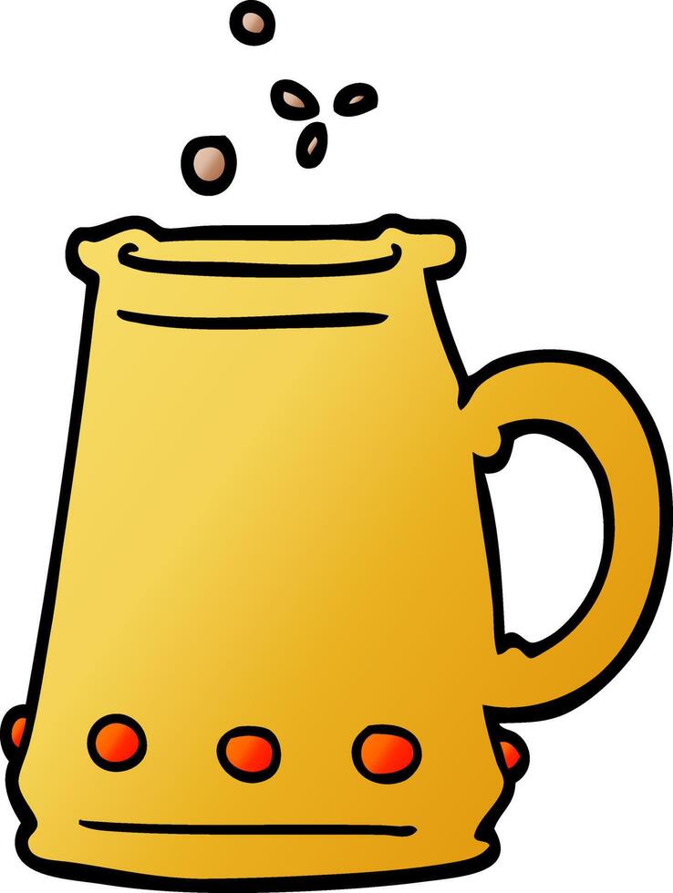 vector gradient illustration cartoon jem encrusted cup