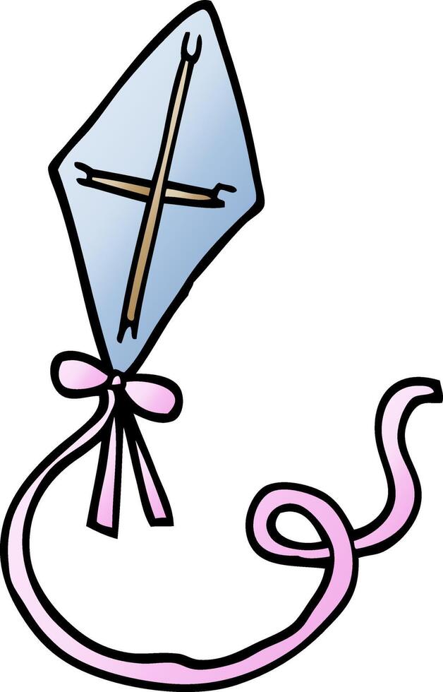 vector gradient illustration cartoon kite