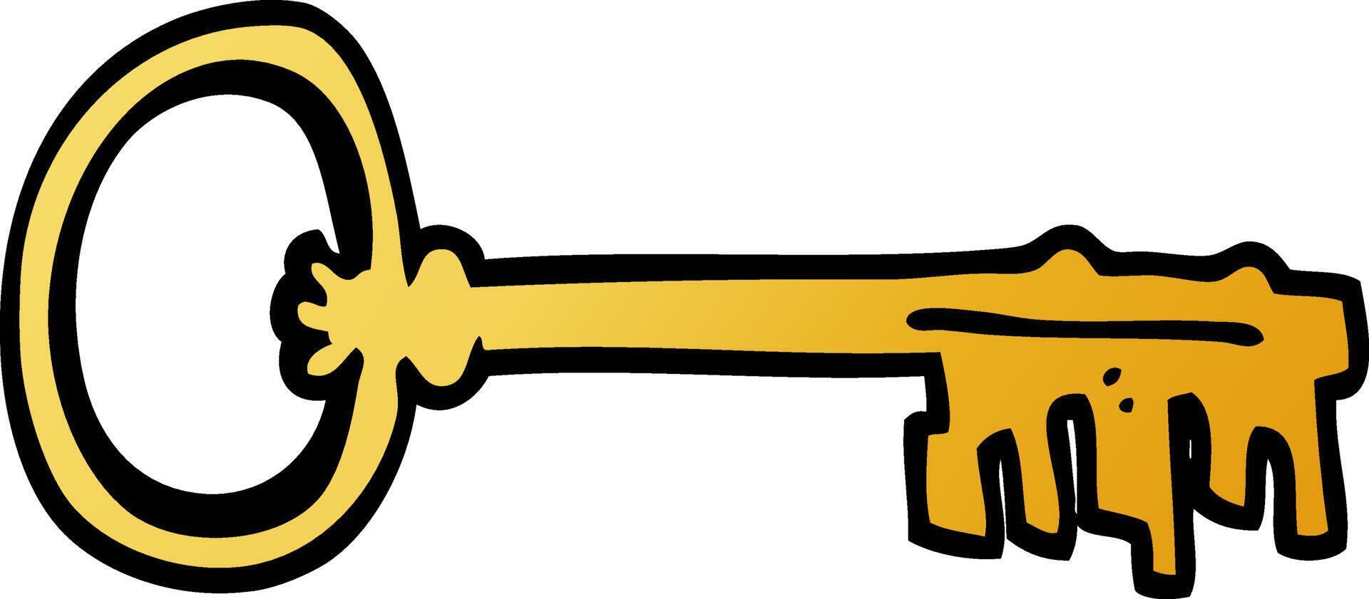 vector gradient illustration cartoon old key